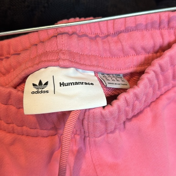 Adidas Humanrace by Pharrell Williams 100% cotton pink shorts sweatsuit size XS - Picture 4 of 7